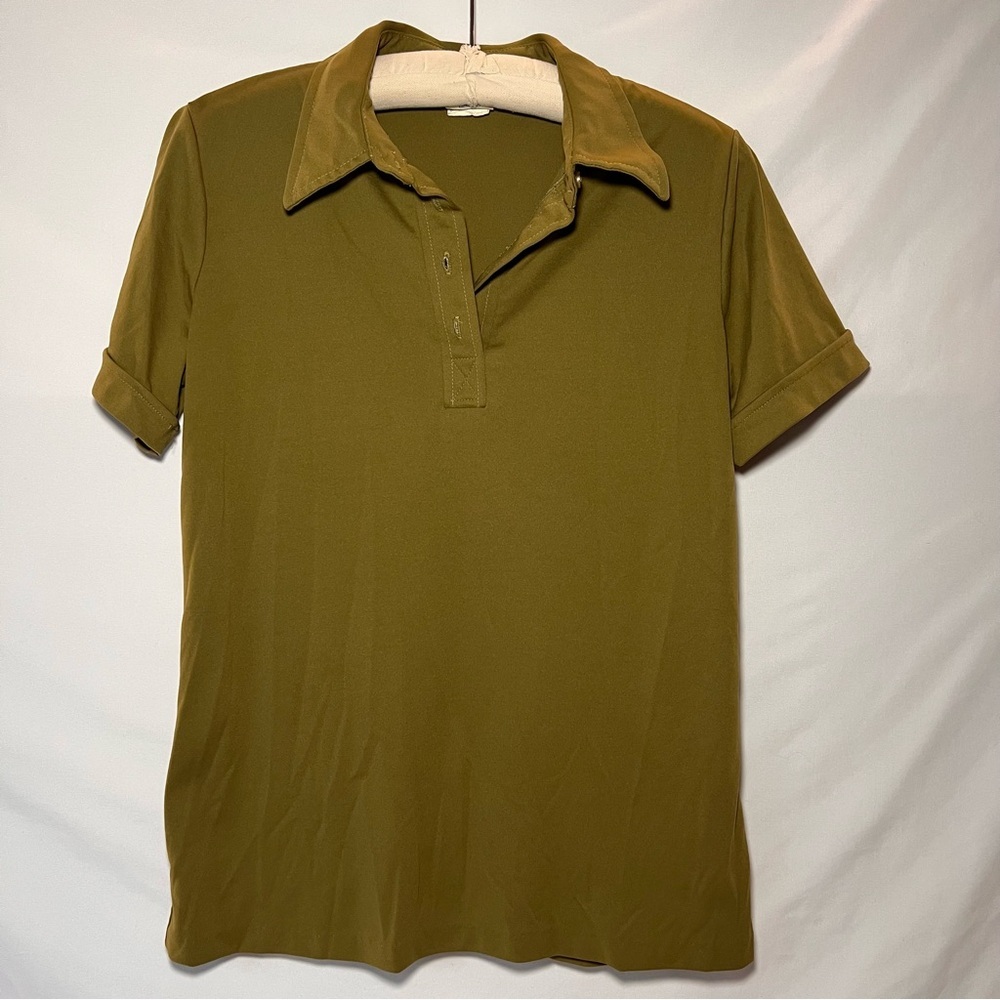Vintage Sears Olive Green Polo -Size 14